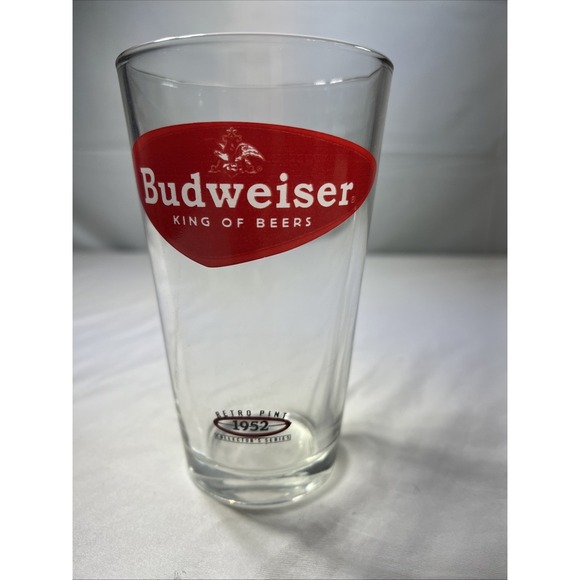 Budweiser Other - Budweiser Retro Pint Beer Glass 1952